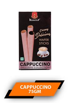 Kravour Wafer Rolls Cappuccino 75gm